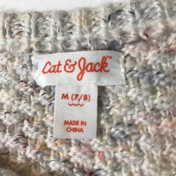 2 Piece Bundle Girl’s Size 7 Poncho Sweater & Deja Bleu Jeans - Picture 6 of 13